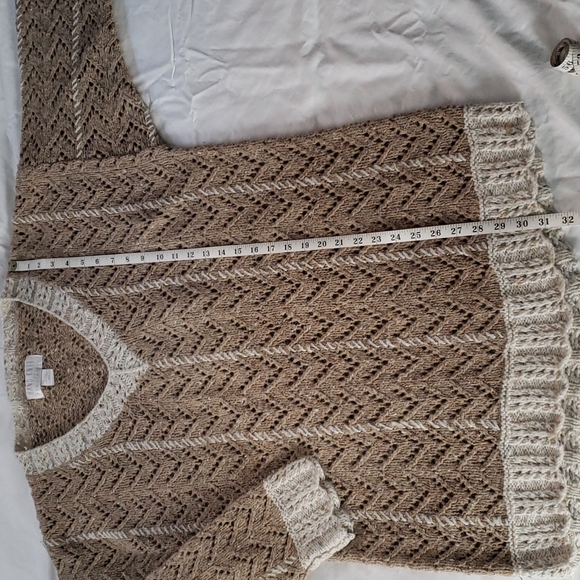 Hand Knit for The Limited, size M/L sweater in neutral tones - Picture 4 of 7